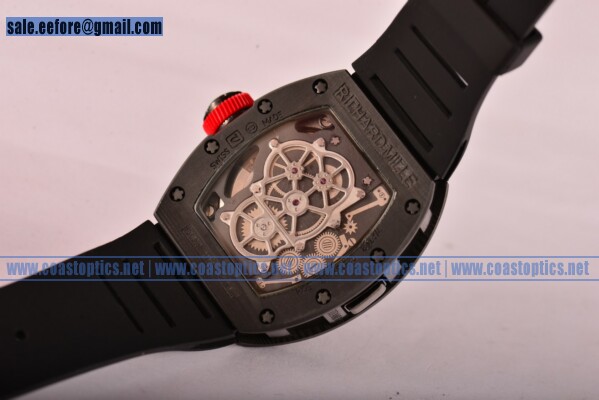 Richard Mille Jean Todt Limited Edition RM 036 Watch 1:1 Replica Carbon Fiber Red Inner Bezel